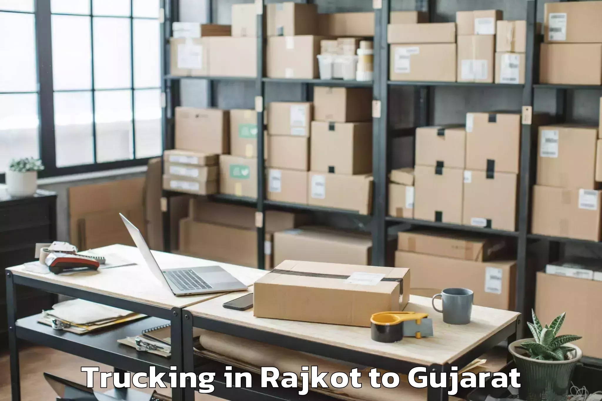 Book Rajkot to Dhoraji Trucking Online